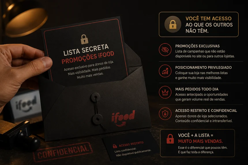 Lista Secreta de promoções iFood